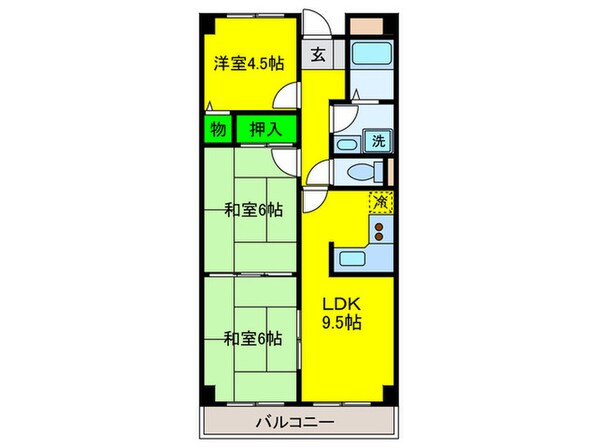 サンライズ西田の物件間取画像